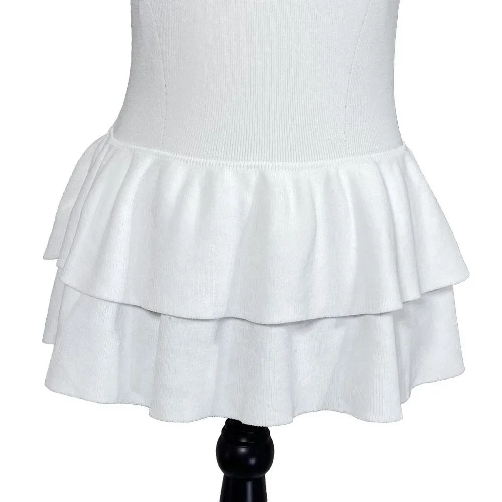 Lilly Pulitzer Cumberland White Peplum Top Womens S Sweater Knit Style 28008 - Picture 3 of 9